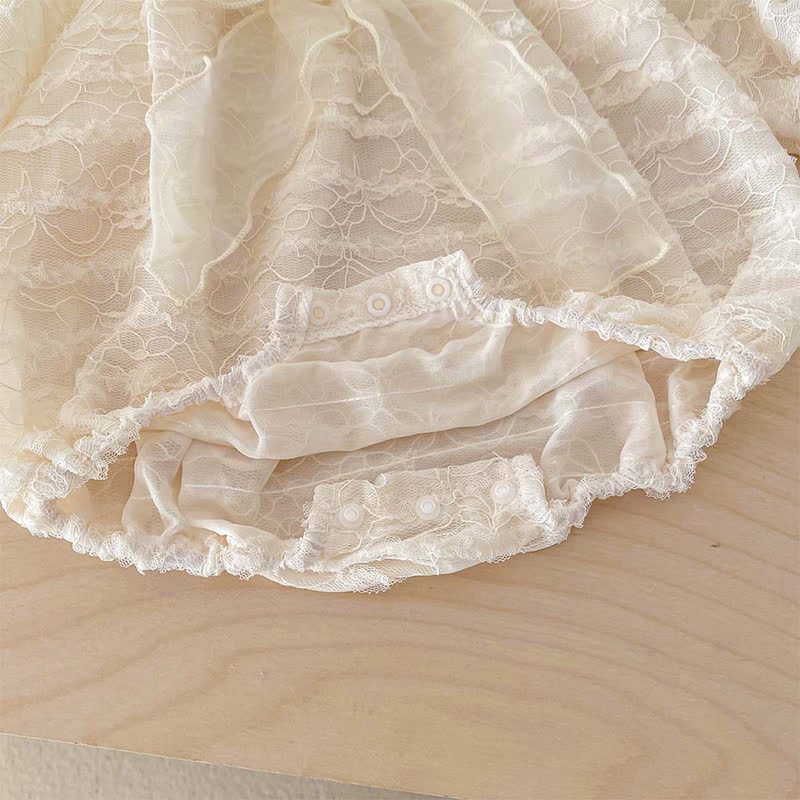 [Archive Sale] Lace Bow Long Sleeve Crop Bodysuit - image 8