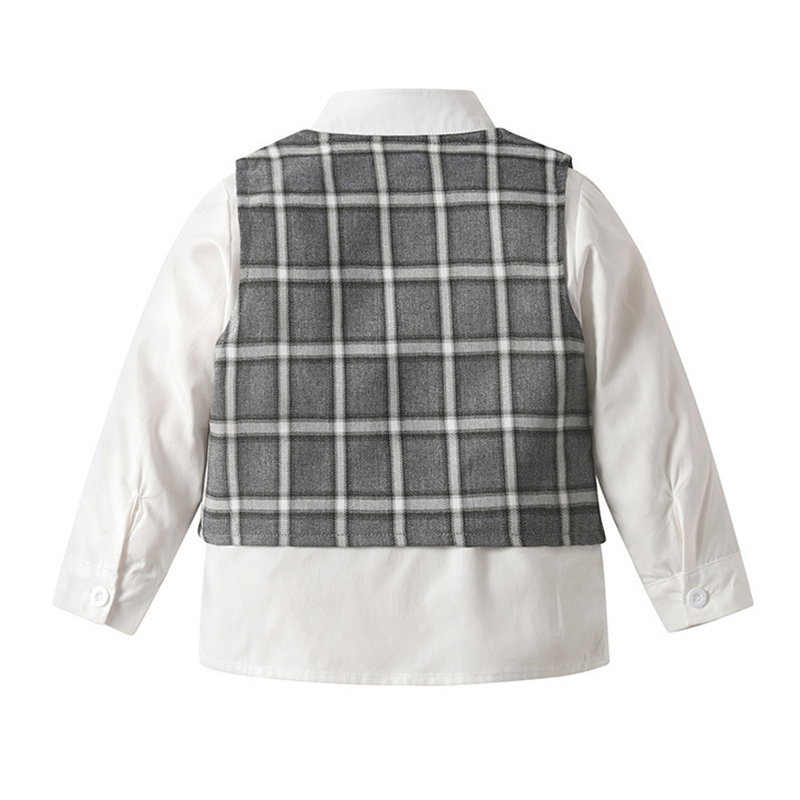 Cotton Bow Long Sleeve Regular 3-piece Formal Suit - image 5