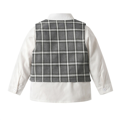 Cotton Bow Long Sleeve Regular 3-piece Formal Suit - image 5