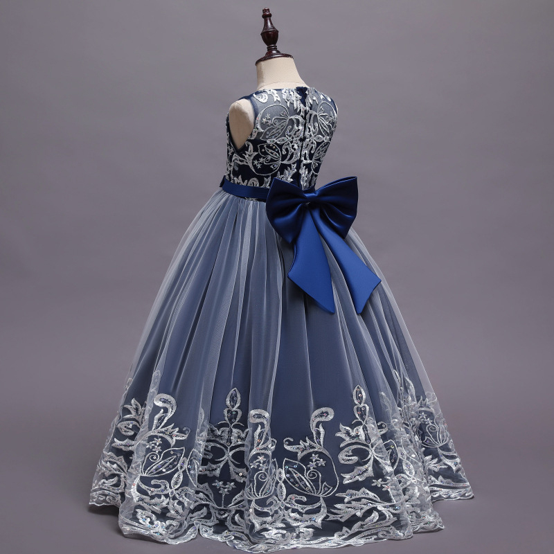 Mesh Lace Bow Lace Sleeveless Long Dresses - image 17