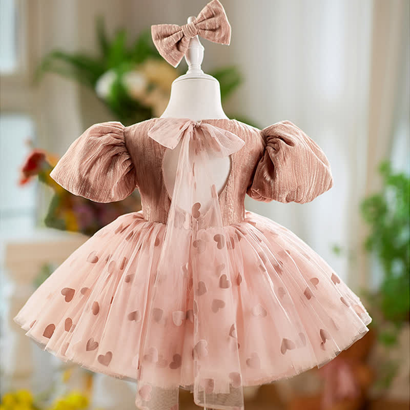 Corduroy Split Joint Bow Short Sleeve Midi Dresses - image 4