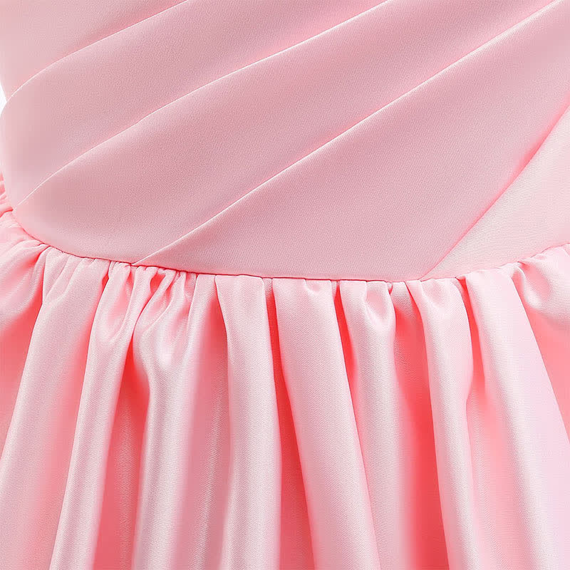 Satin Split Joint Short Sleeve Maxi Dresses - image 6