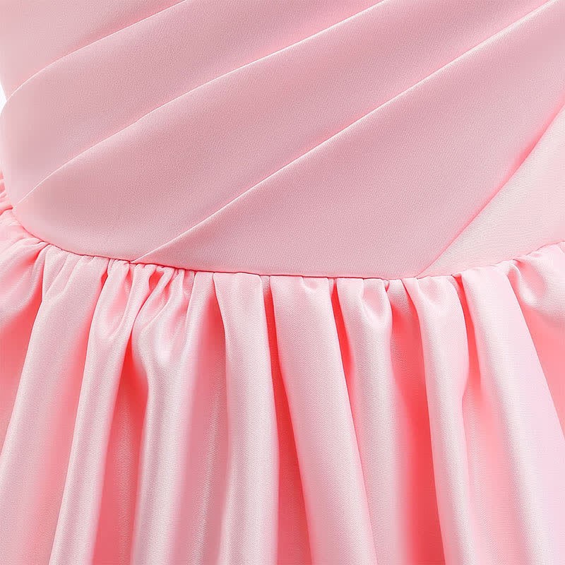 Satin Split Joint Short Sleeve Maxi Dresses - image 6
