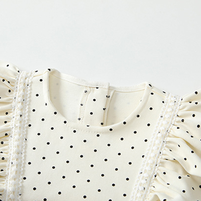 [Archive Sale] Cotton Folds Bow Long Sleeve Regular Bodysuit - image 9