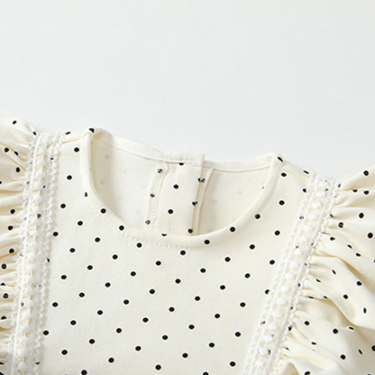 [Archive Sale] Cotton Folds Bow Long Sleeve Regular Bodysuit - image 9