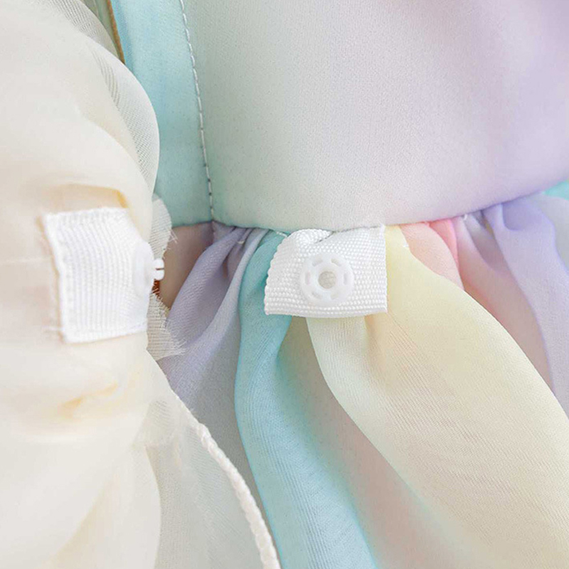 Organza Applique Short Sleeve Short Dresses - image 8