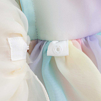 Organza Applique Short Sleeve Short Dresses - image 8