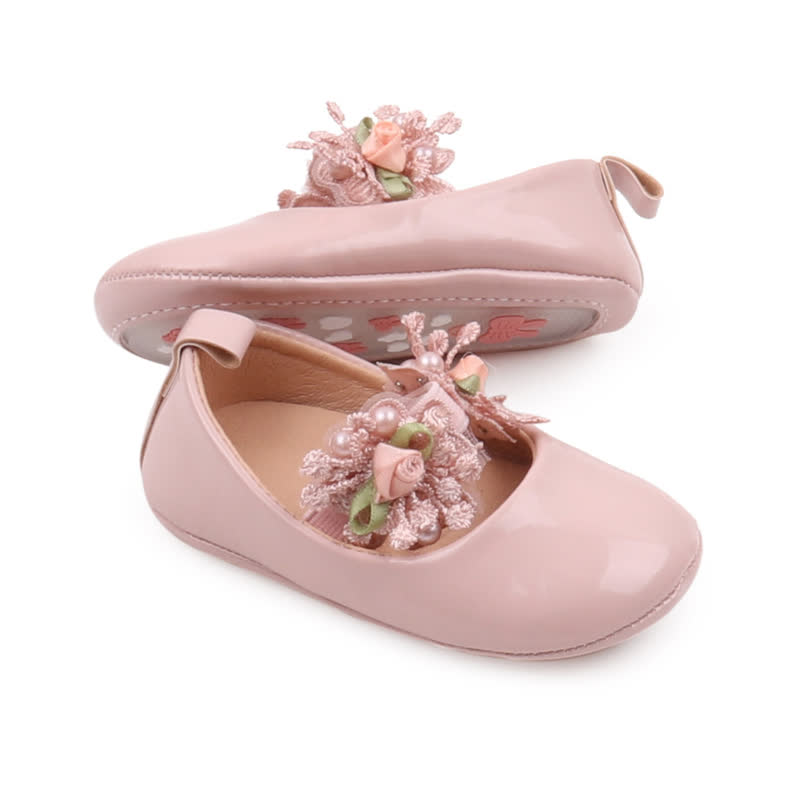 Solid Rosette Round Toe Mary Janes - image 4
