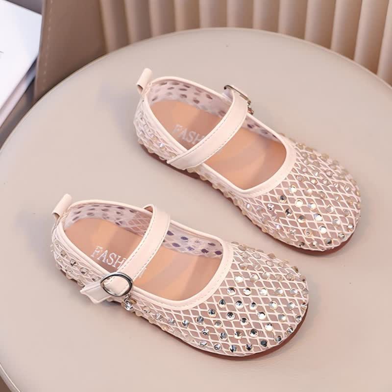 Solid Rhinestones Round Toe Flats  - image 4