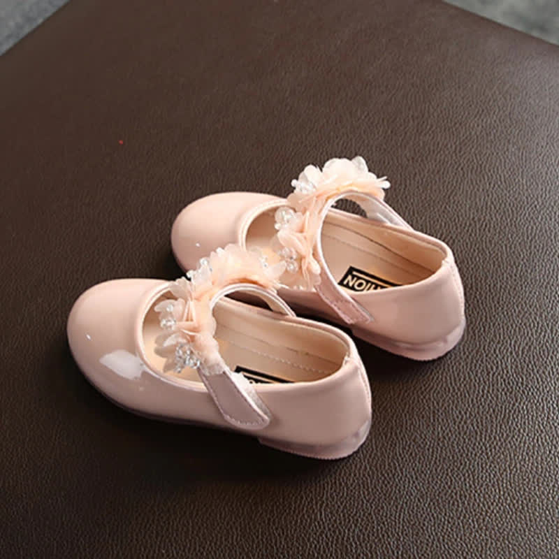 Solid Rosette Almond Toe Mary Janes - image 4