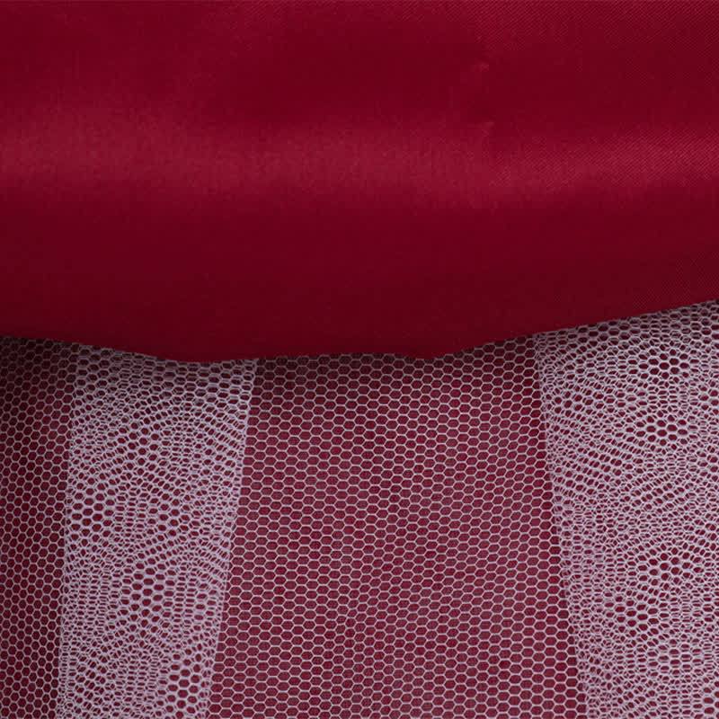 Mesh Lace Glitter Short Sleeve Mid-long Dresses - image 16