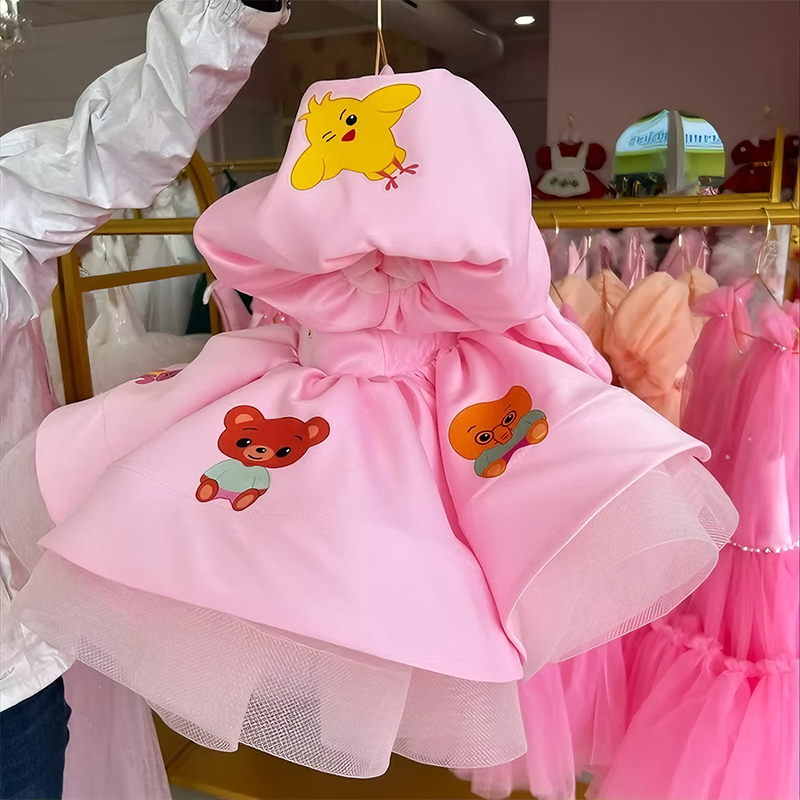 Satin Bow Printing Short Sleeve Short Dresses - image 7