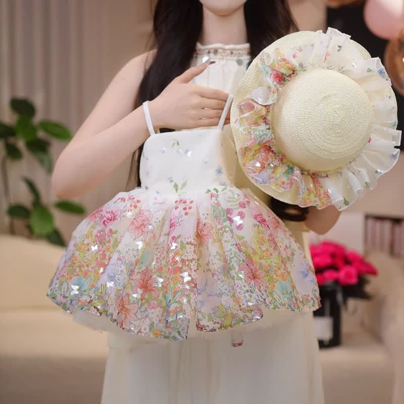 Mesh Embroidery Sleeveless Short Two-piece Set - image 4