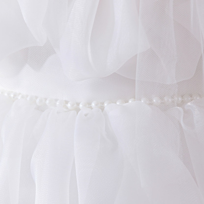 Organza Rosette Short Sleeve Midi Dresses - image 13