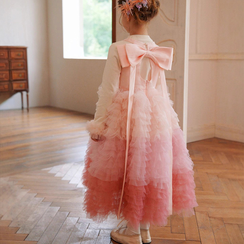 Mesh Satin Folds Bow Beading Rosette Sequins Sleeveless Maxi Dresses - image 12