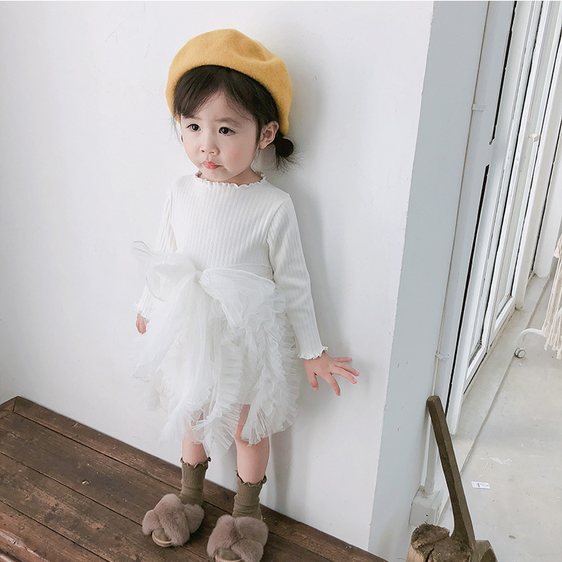 Mesh Folds Long sleeve Regular Dresses - image 10