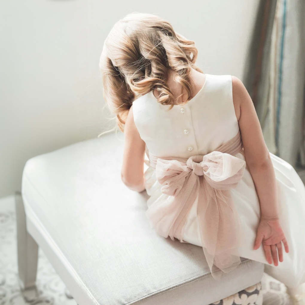 Satin Bow Sleeveless Mid-long Dresses - image 3