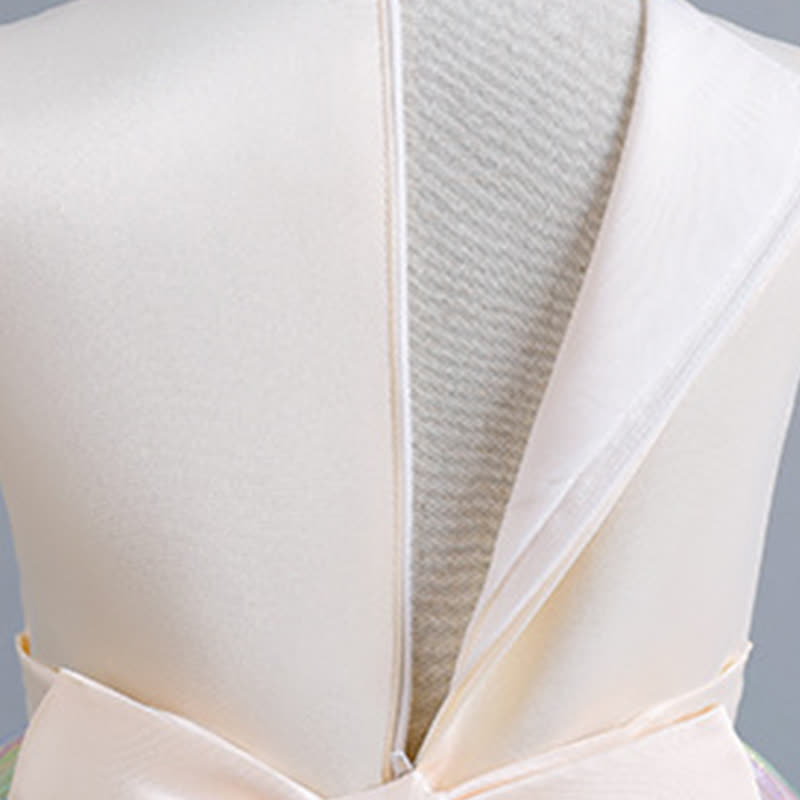 Chemical Fiber Blend Stitching Lace Sleeveless Maxi Dresses - image 10