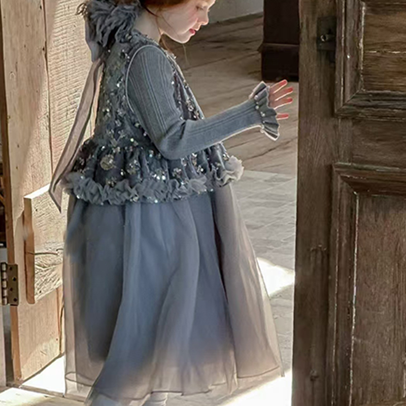 Velvet Panel Sleeveless Maxi Two-piece Set - image 4