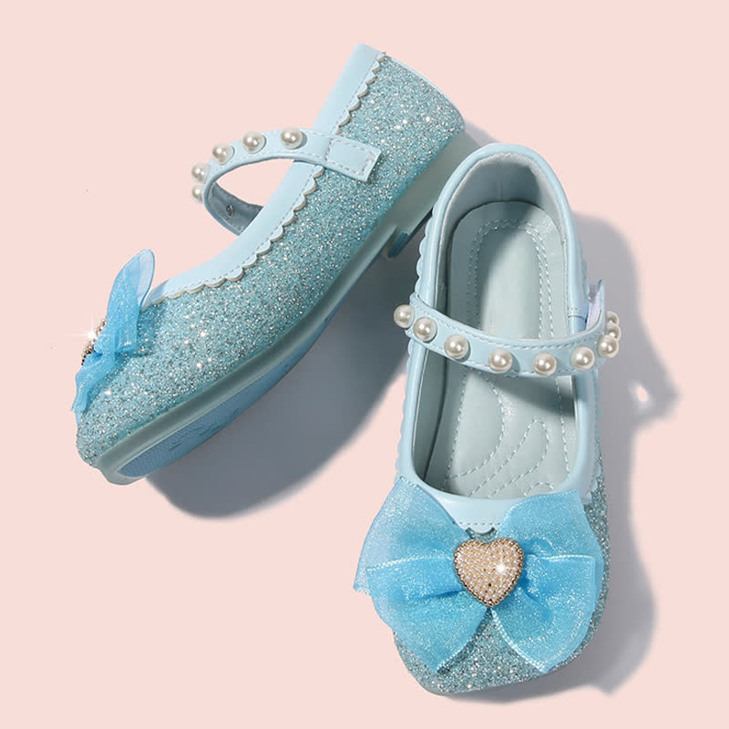 Solid Bow Sequins Pearl Round Toe Mary Janes  - image 11