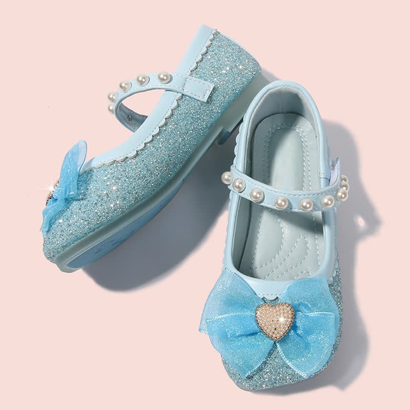 Solid Bow Sequins Pearl Round Toe Mary Janes  - image 11