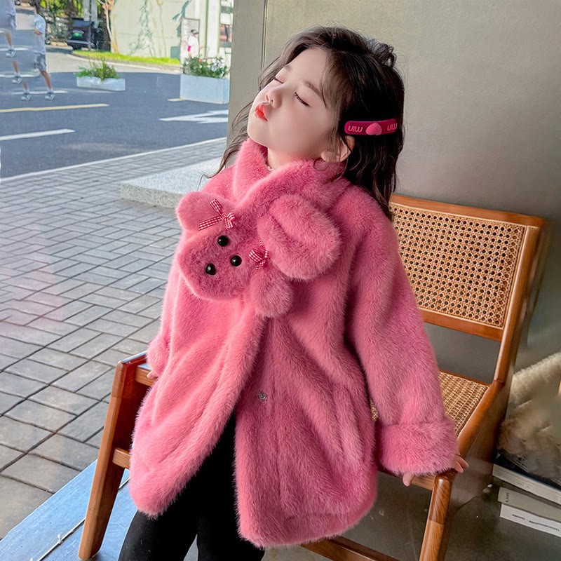 Faux Fur Fur Collar Long Sleeve Regular Outerwears - image 15