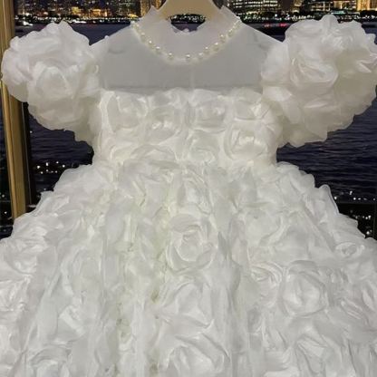 Chemical Fiber Blend Rosette Sleeveless Midi Dresses - image 5