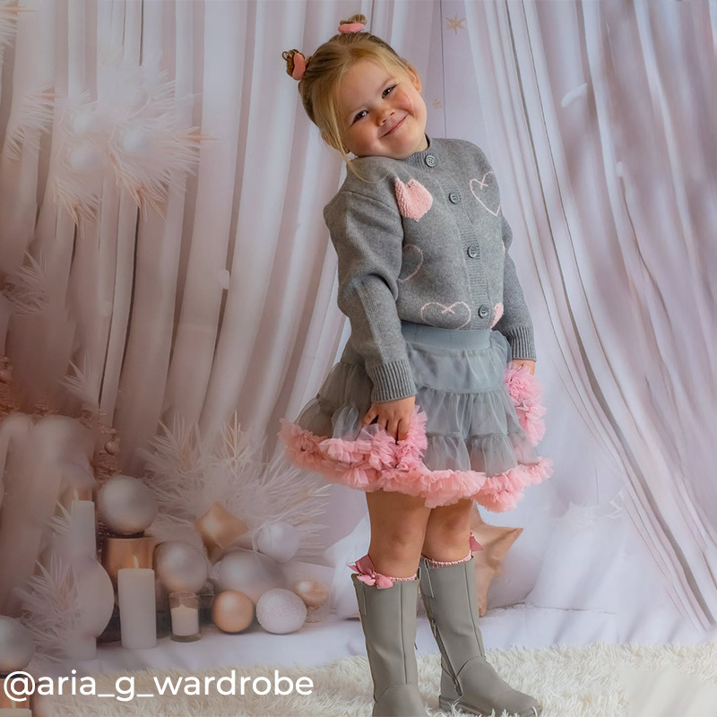 [Archive Sale] Knitting Embellished Long Sleeve Short Two-piece Set - image 12