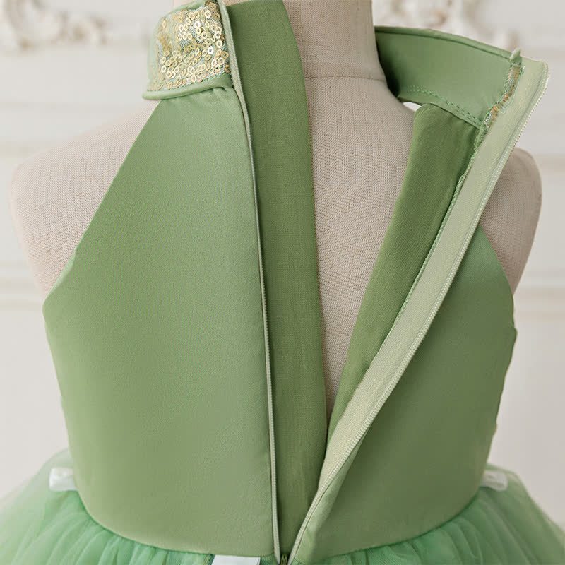 Mesh Bow Sequins Sleeveless Maxi Dresses - image 33