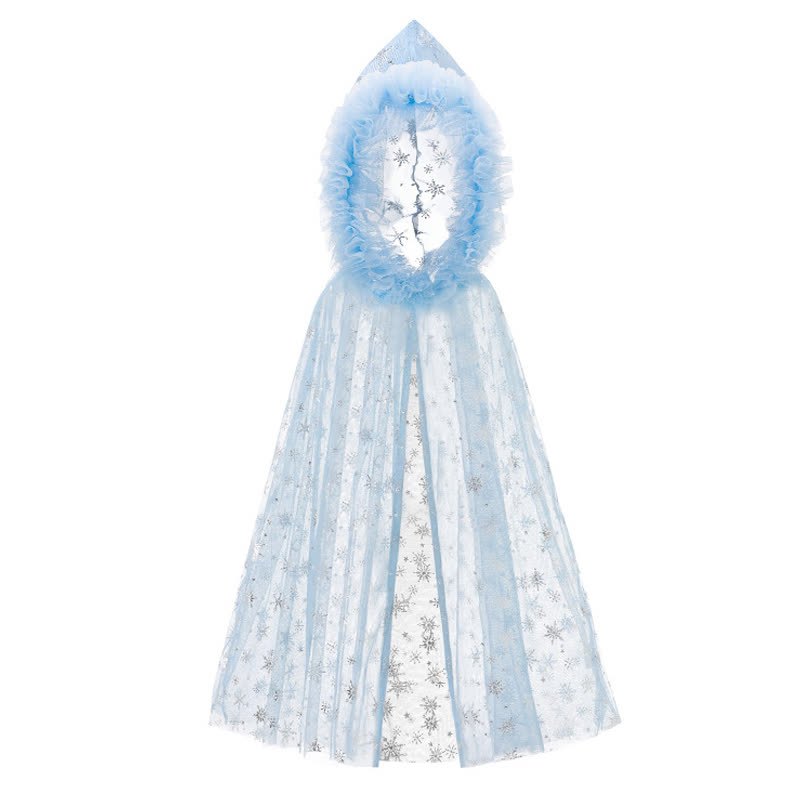 Mesh Stamped Silver Mid-long Outerwear - Sheer Cape - 11-12Y - image 15