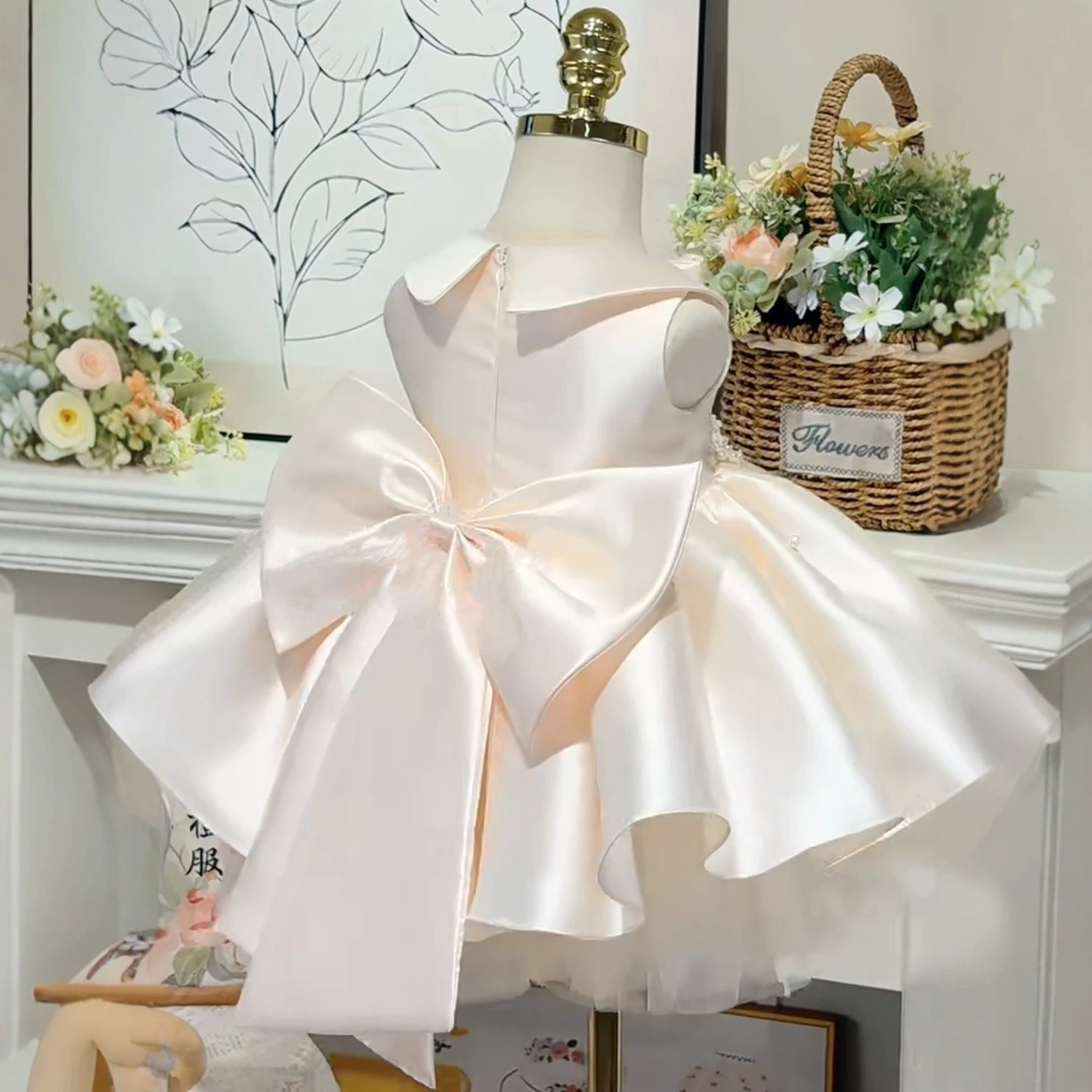 Satin Bow Sleeveless Midi Dresses - image 4