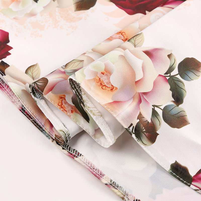 Satin Bow Short Sleeve Midi Dresses - image 18