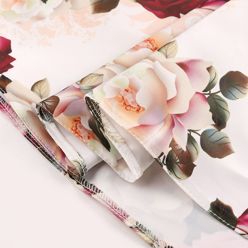 Satin Bow Short Sleeve Midi Dresses - image 18