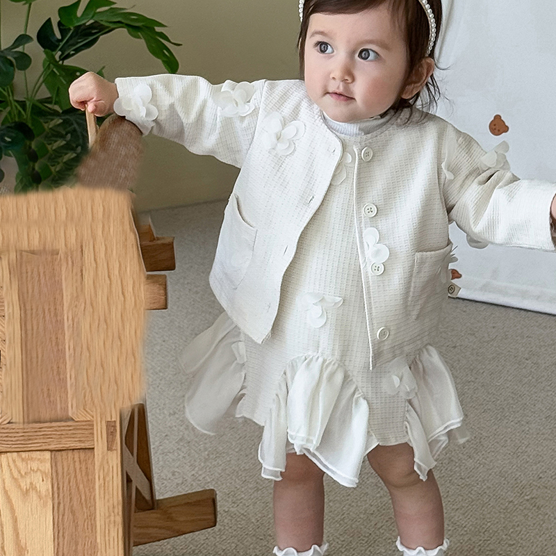 [Archive Sale] Chemical Fiber Blend Rosette Long Sleeve Regular Two-piece Set - image 9
