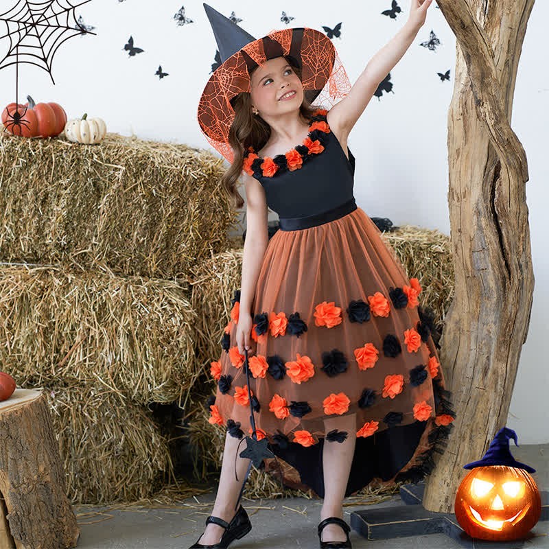 Satin & Mesh Rosette Sleeveless Mid-long Dresses - image 7