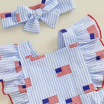 Cotton-Blend Flouncing Sleeveless Shorts Bodysuit - image 4