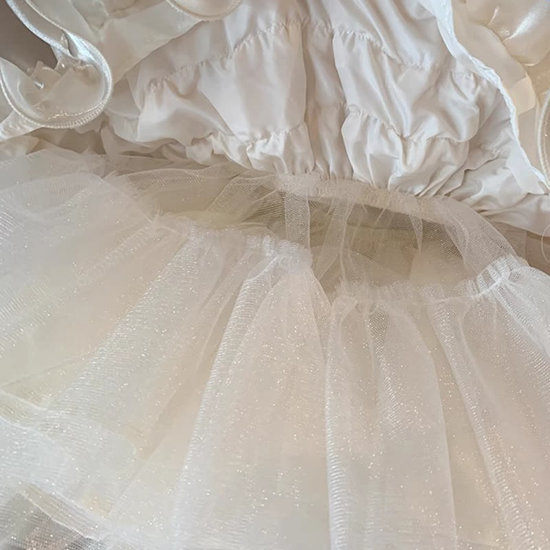 Glitter & Organza Pearl Sleeveless Midi Dresses - image 9