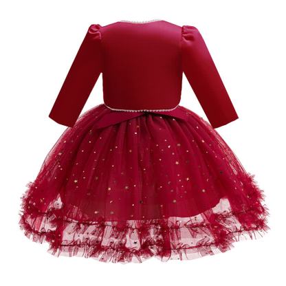 Silk Fabrics Bow Long Sleeve Midi Two-piece Set - image 4