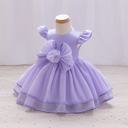 Organza Rosette Cap Sleeve Midi Dresses - image 23