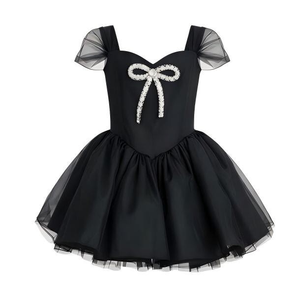 Satin Pearl Sleeveless Short Dresses - image 6