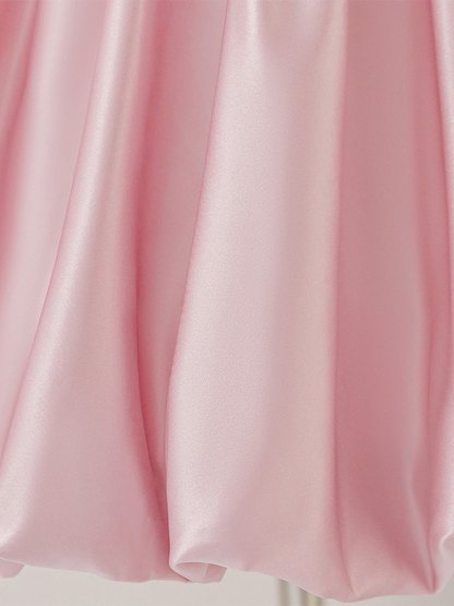 Satin Bow Backless Sleeveless Short Dresses - image 5