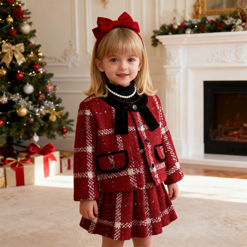 Tweed Buckle Long Sleeve Regular Two-piece Set - image 7