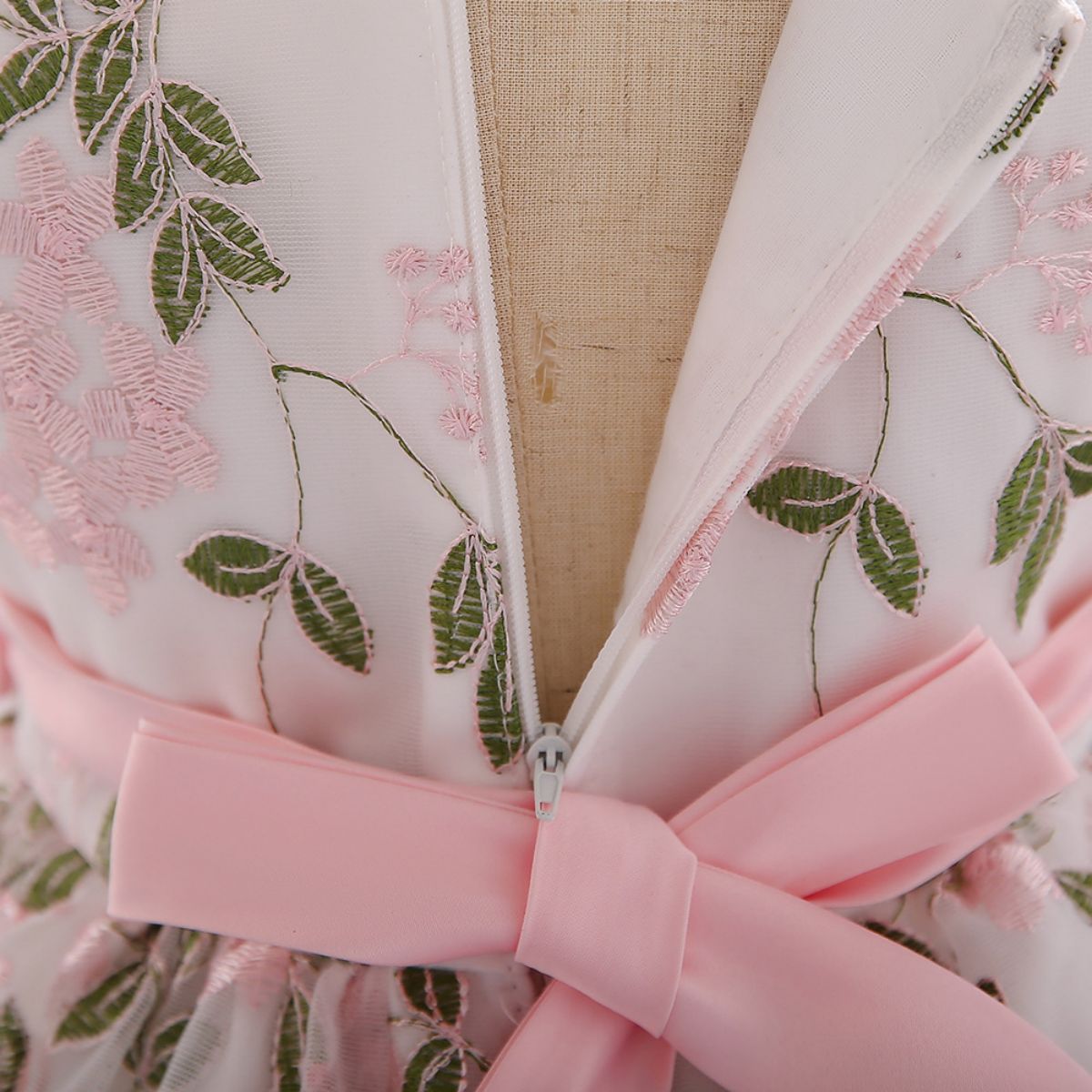 Mesh Bow Rosette Cap Sleeve Midi Dresses - image 6