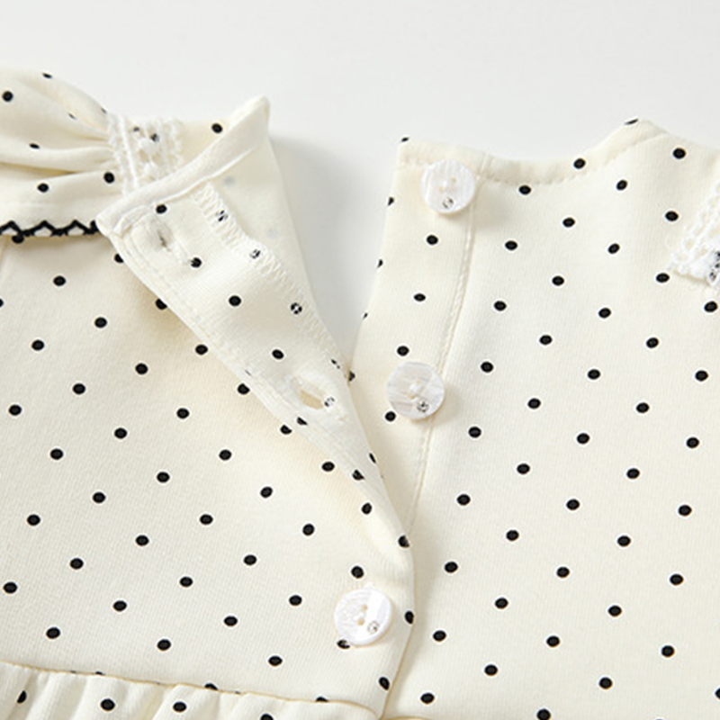 [Archive Sale] Cotton Folds Bow Long Sleeve Regular Bodysuit - image 13