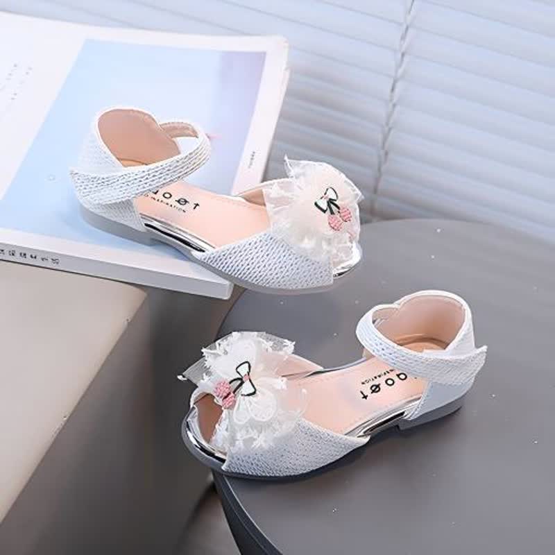 Solid Rhinestones Butterfly Open Toe Mary Janes - image 8