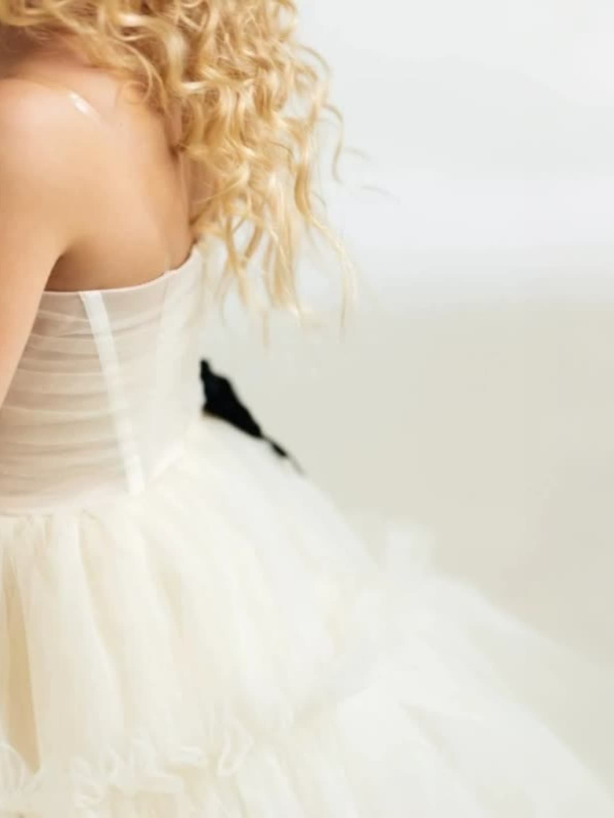Mesh Bow Imitation Pearls  Ruched Gathered Sleeveless Maxi Dresses - image 9