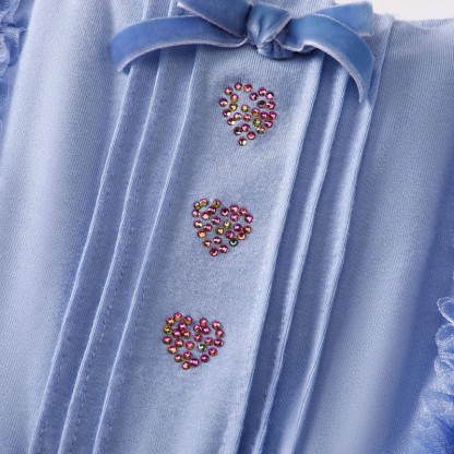 [Archive Sale] Mesh Folds Bow Long Sleeve Regular Dresses - image 5