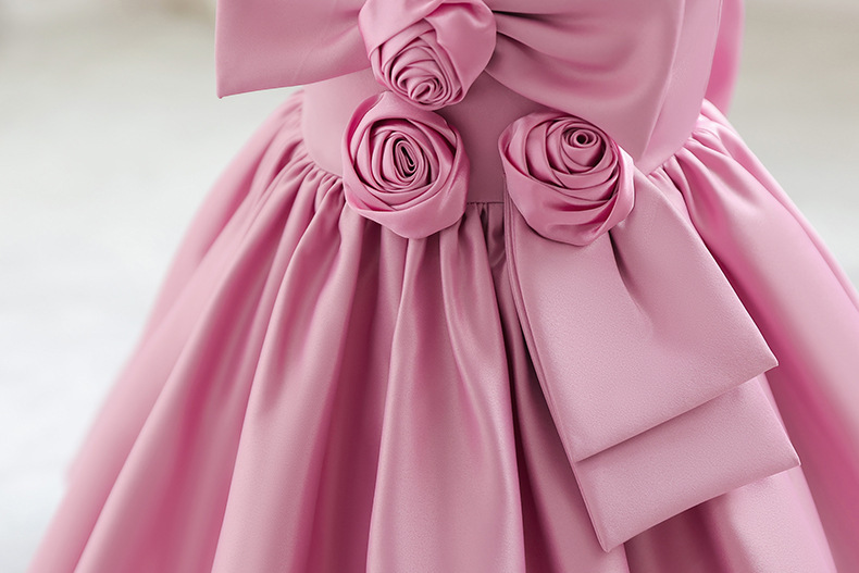 Satin Rosette Sleeveless Midi Dresses - image 6