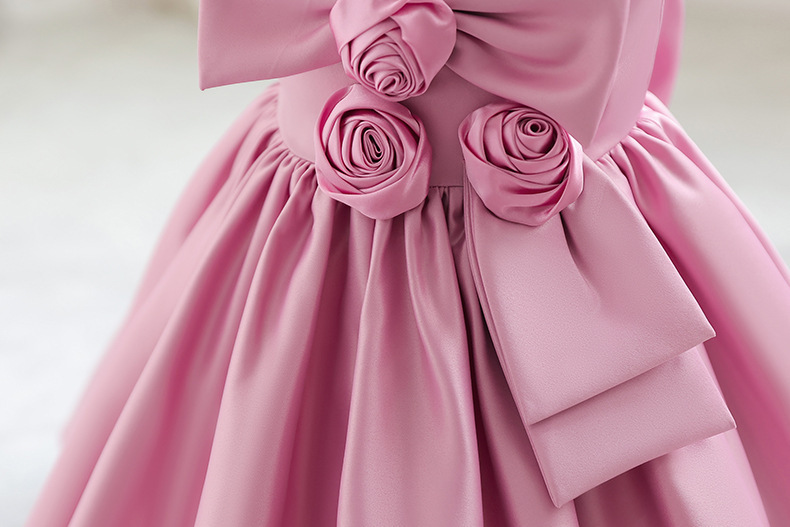 Satin Rosette Sleeveless Midi Dresses - image 6