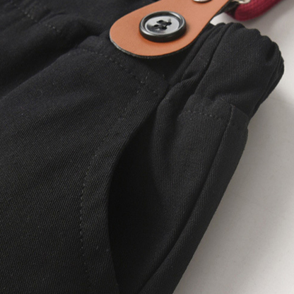 Cotton Bow Overalls Long Sleeve Regular 3-piece Formal Suit - image 15